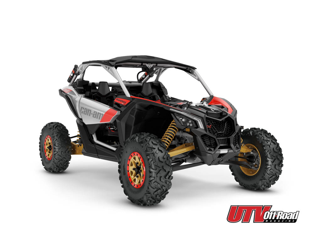 2019 Maverick X3 X rs TURBO R Gold, Can-Am Red _ Hyper Silver